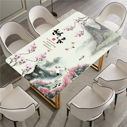 PVC桌布防水防油防烫免洗餐桌垫茶几垫软玻璃Q塑料印花台布长方形