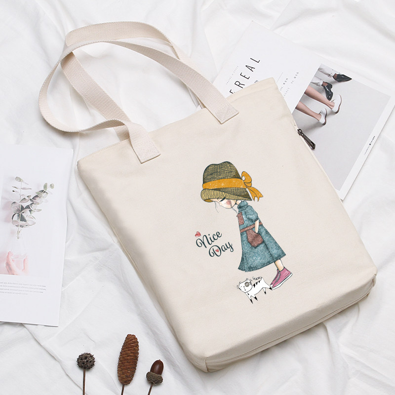 校园帆布包包 学生女单肩手提大容量手拎森系小清新袋ins韩版简约,箱包皮具/热销女包/男包,通用款女包,淘宝优惠券,粉丝福利购,淘宝优惠卷