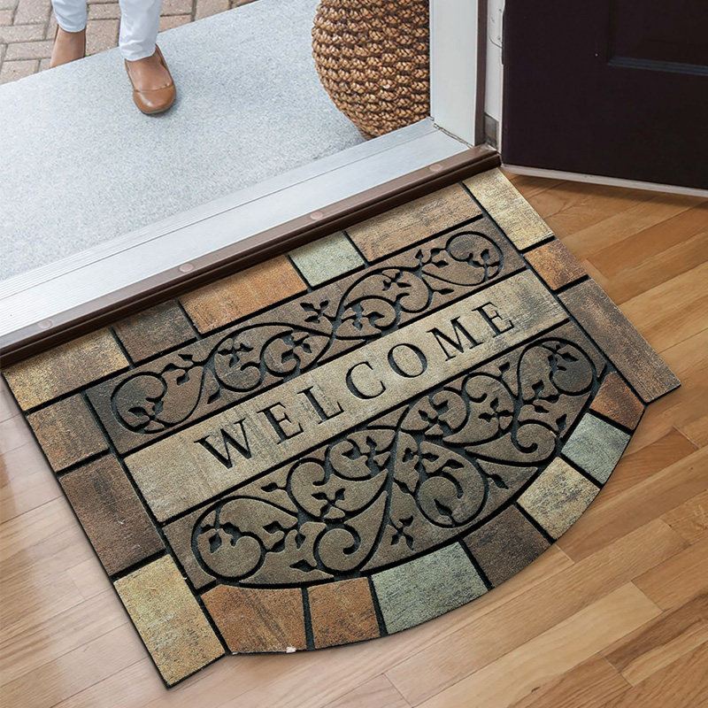 美式进门地垫入户门门口餐厅橡胶地毯门厅玄关防R滑吸水蹭土脚踏