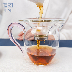e彼物雅趣茶海 天福茗茶 茶具玻璃家用公道杯耐高温透明加厚简约