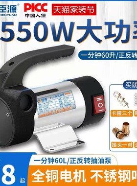 臣源电动抽油泵12V24V2u20V伏柴油泵自吸泵油泵小型加油机抽油器
