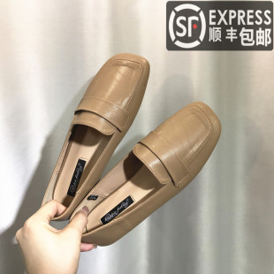 英伦风小皮鞋单鞋套脚乐福鞋韩版B春秋简约学院风学生百搭平底女