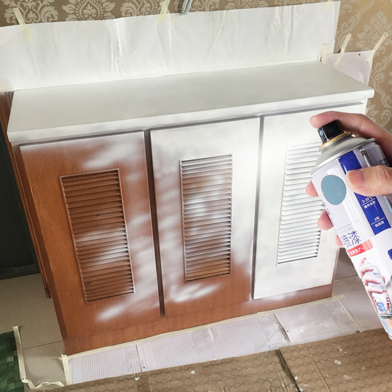 三青自喷漆水性木漆木质床柜子家具E翻新木器漆门木头白色家用油