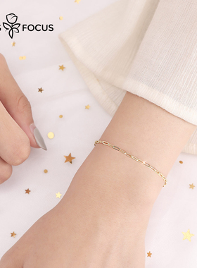 手链女夏ins小众设计女生闺蜜纯银简约素链复古Q森系2021年新款潮