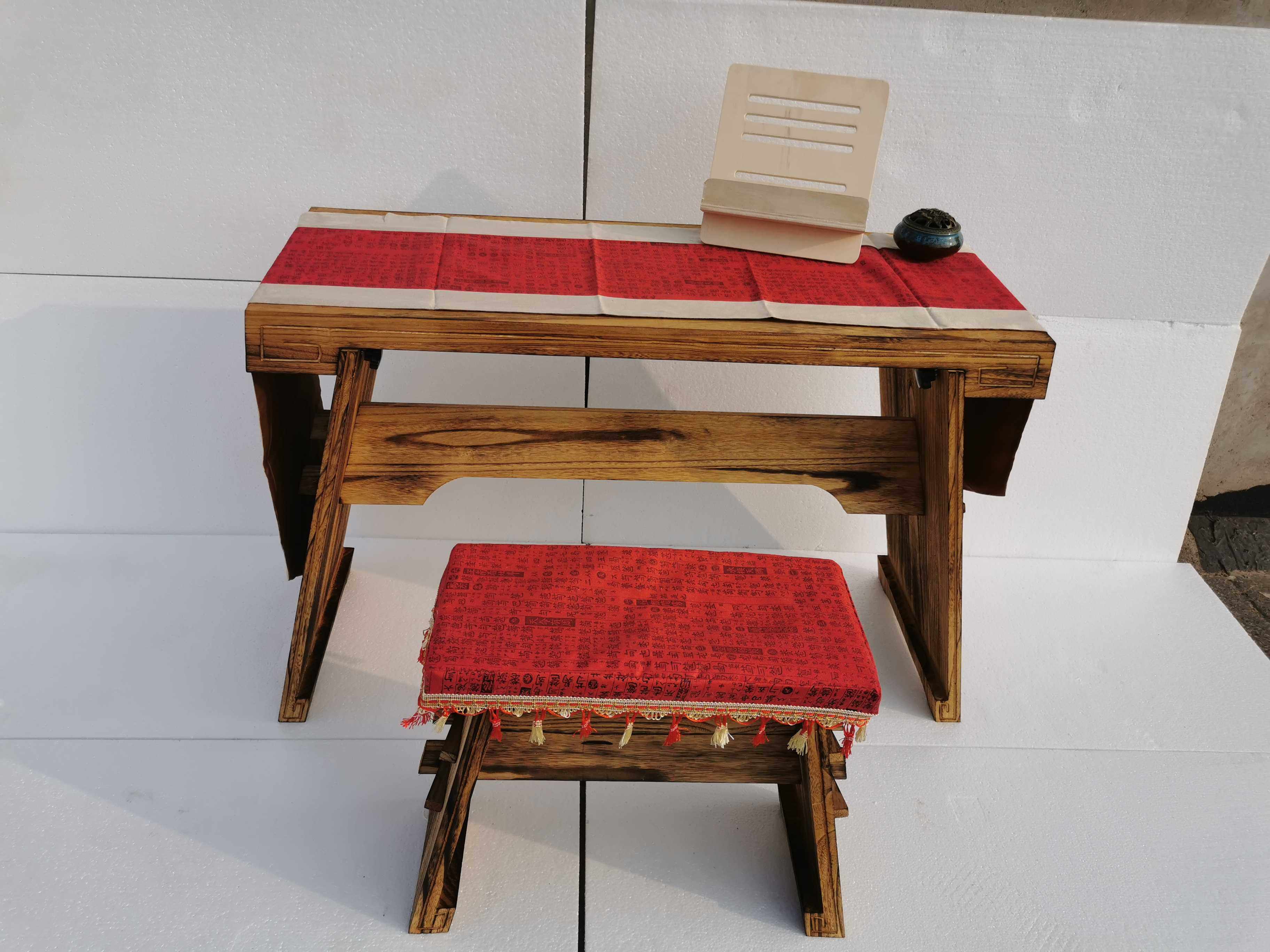 冲量款纯泡桐实木共鸣箱古琴桌凳仿古实木伏羲式仲尼式拆卸国学桌