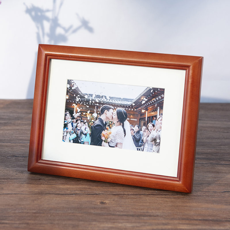 实木相框摆台7寸6 5 8 10 12寸A4相片相册框创意简约Y儿童画框挂