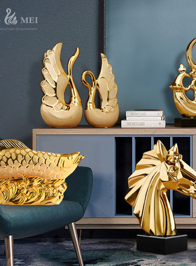 酒柜装饰品摆件电视柜新中式小摆设工艺J品家居饰品马玄关客厅摆