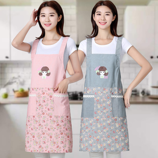 日系可爱围裙女韩版 工作服男家用厨房做饭炒菜围布罩衣 时尚 背带式