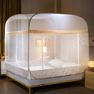 1.8m床三开门 1.2米折叠1.5 2021年新款 蒙古包蚊帐家用夏天免安装