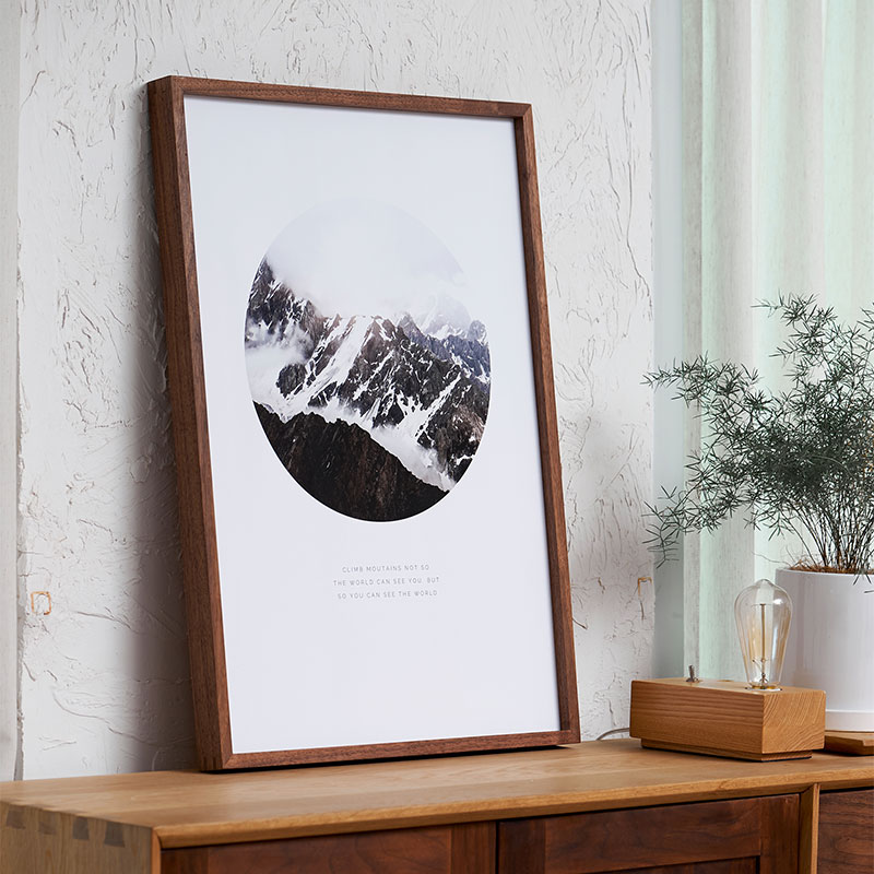 桃L裱画框外框装裱创意相框定制实木边框细窄边挂墙大