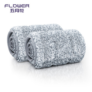 五月花33cm拖把布平板替换拖把头免手洗粘贴式墩布尘家用拖布头