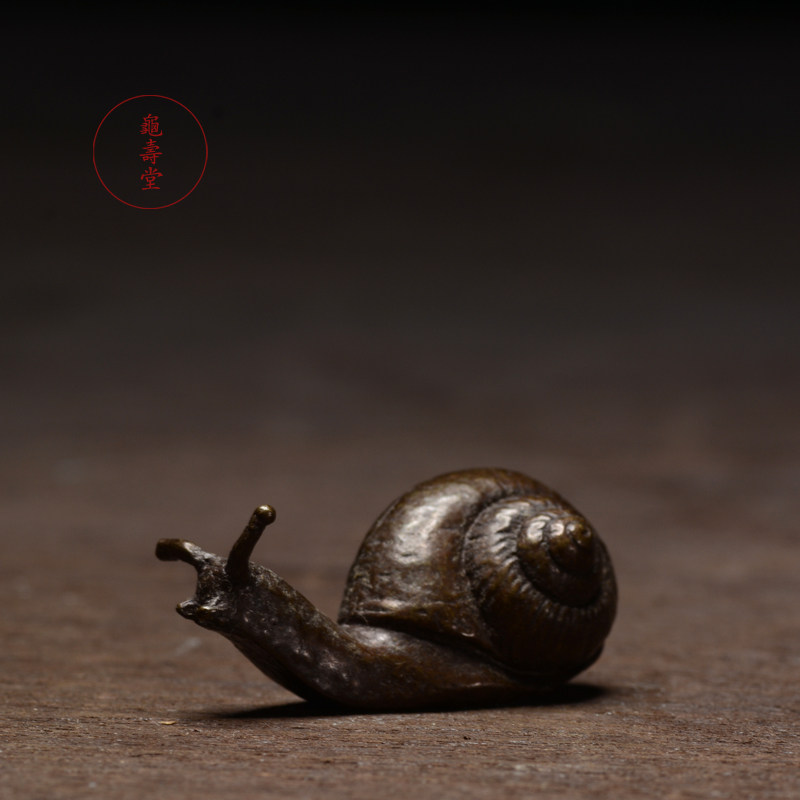 茶宠龟寿堂铁壶手工铜质磁力吸附茶宠摆件功夫茶具配件