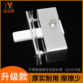 溢溢隆一字型无框插销锁移门移窗搭扣锁推拉窗浴室玻璃中间锁插销