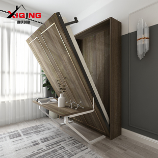 书架一体折叠床墨菲衣柜壁床五金配件 多功能小户型隐形床书桌式