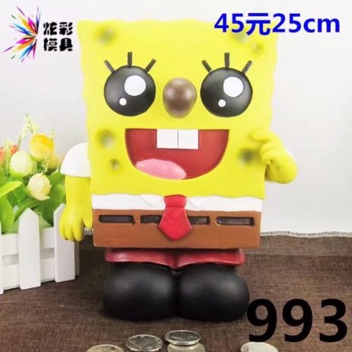 新款海绵宝宝优质卡通乳胶模具石膏像石膏娃娃模具涂鸦彩绘模具