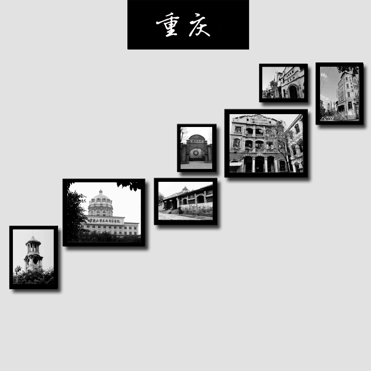 新中式餐厅装饰画重庆火锅四川麻辣火锅店挂画饭店楼梯间组合挂画图片