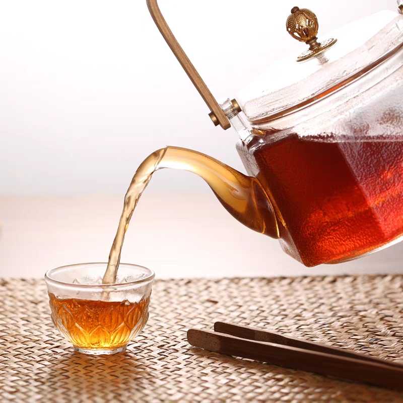新款耐高温玻璃壶日式锤纹煮茶壶提梁过滤泡茶壶电陶炉烧水煮茶器
