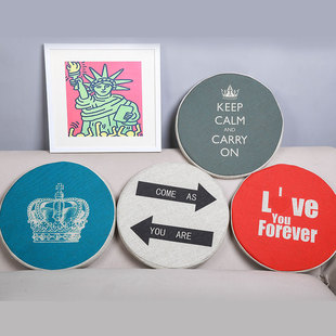 加厚可拆亚麻座垫办公室餐椅垫久坐不累防滑椅子坐垫增高学生 四季