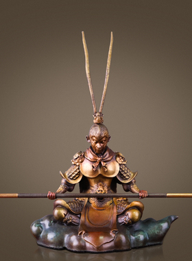 铜金岁月铜孙悟空摆件斗t战胜佛齐天大圣美猴王车载创意铜摆件