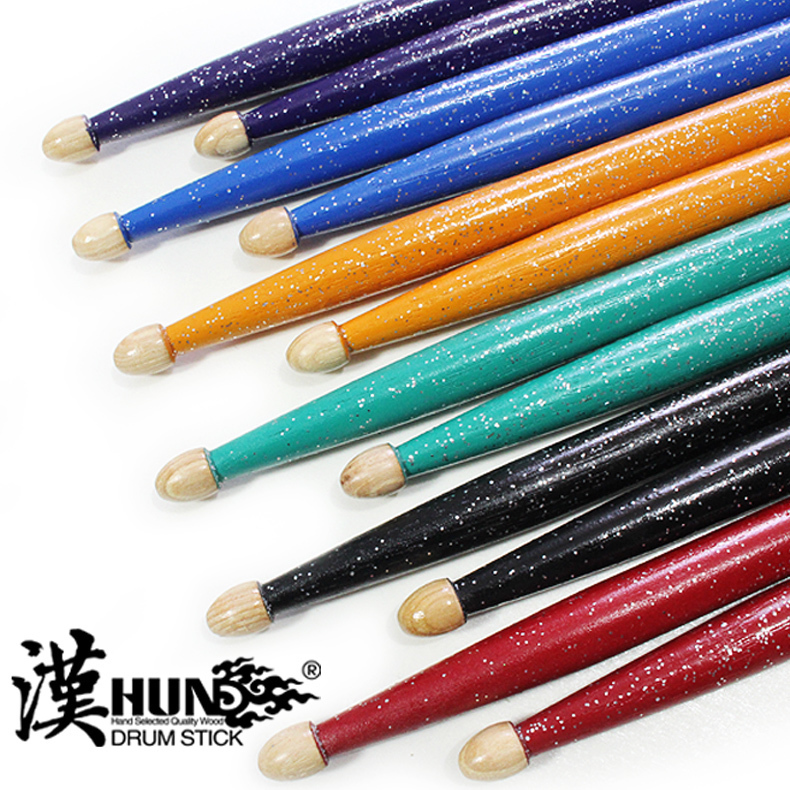 核桃木架子鼓鼓棒hun汉牌星空5a鼓槌7a鼓锤汉旗专业演出防滑鼓棒