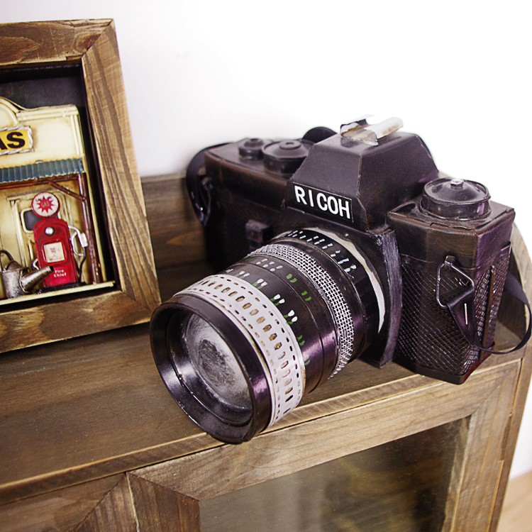 复古相机模型怀旧老式相机单反道具陈列柜摆设酒吧店铺装饰品摄影