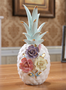 创意菠萝家居客厅酒柜装饰品家庭室内房间卧室摆设个性小工艺摆件