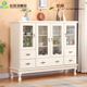 碗筷柜 玻璃柜展示柜 客厅大酒柜书柜 餐边柜 酒柜实木欧式