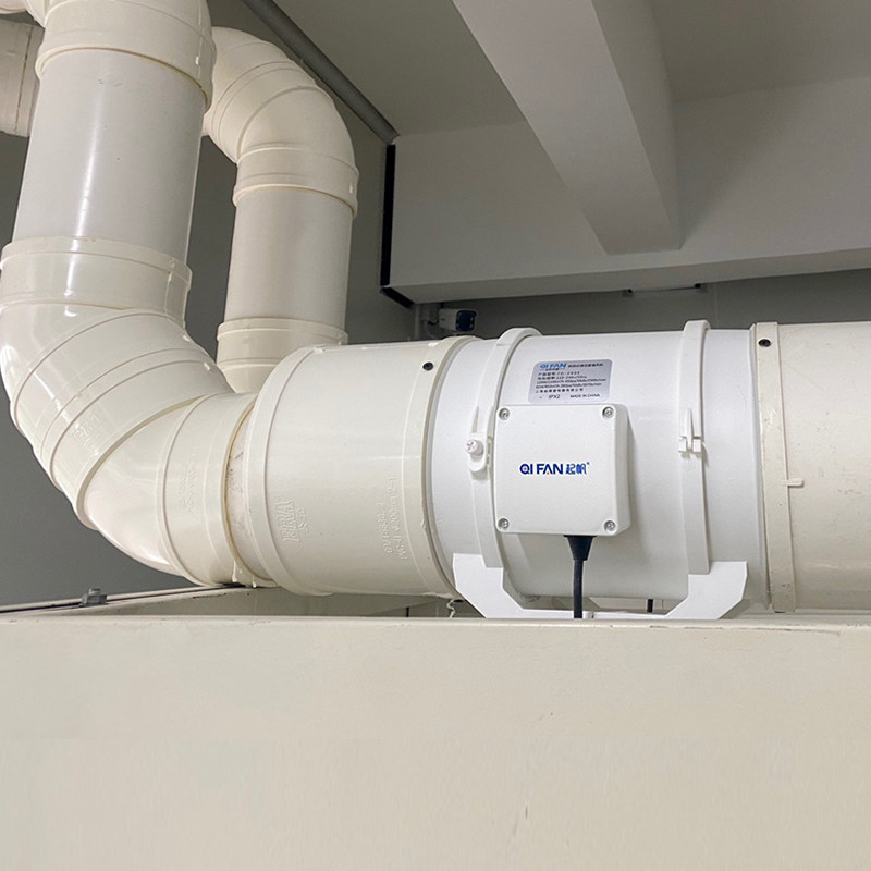 起帆管道风机8寸200换气扇排气扇强力厨房抽烟机家用卫生间排风扇