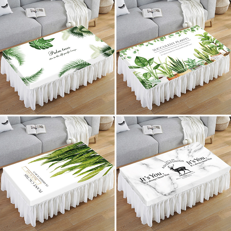 防水茶几桌布长方形布艺蕾丝餐桌垫客厅茶几套罩家用电视柜防尘罩,居家布艺,桌布,淘宝优惠券,粉丝福利购,淘宝优惠卷