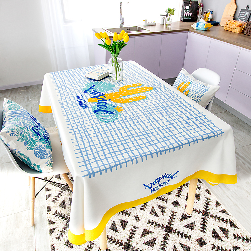 桌布布艺棉麻小新桌布防水桌布in桌布长方形茶几桌布餐桌桌布