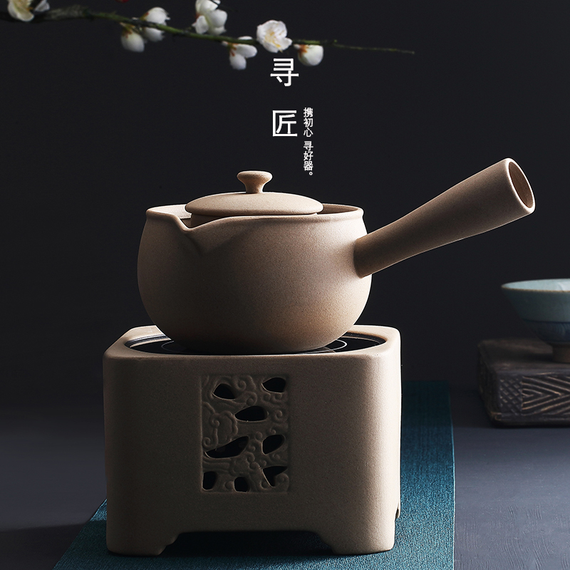 侧把煮茶壶煮茶器陶瓷家用普洱黑茶小青柑功夫茶具电陶炉装