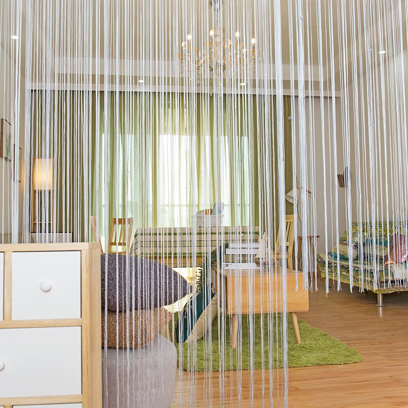 帘子隔断屏风挂式网红帘装饰客厅珠帘免打孔门帘流苏水晶卧室线帘