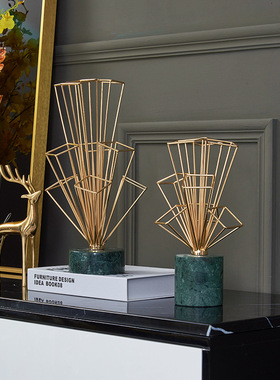 北欧轻奢客厅茶桌摆件玄关电视柜摆设创J意办公室家居软装饰品摆