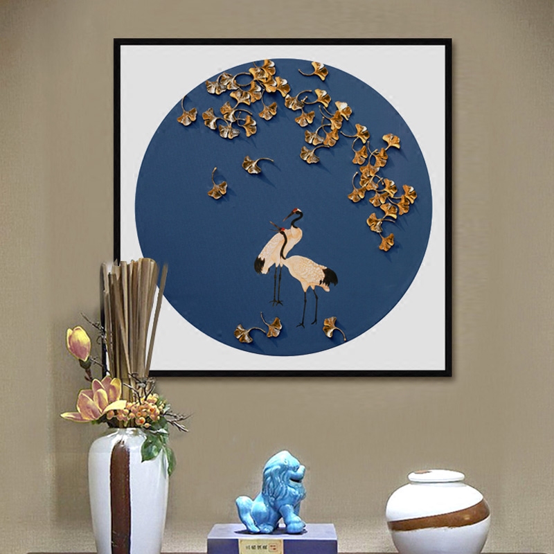 客厅装饰画沙发背景墙新中式卧室挂画玄关走廊餐厅壁画立体实物画