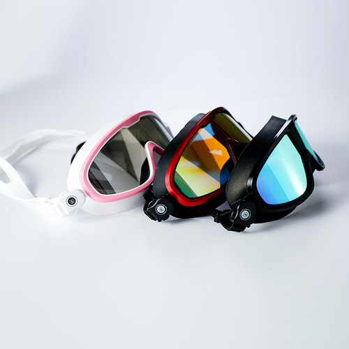 时尚泳镜女大框高清防o水防雾电镀情侣潜水游泳平光眼镜男成人装