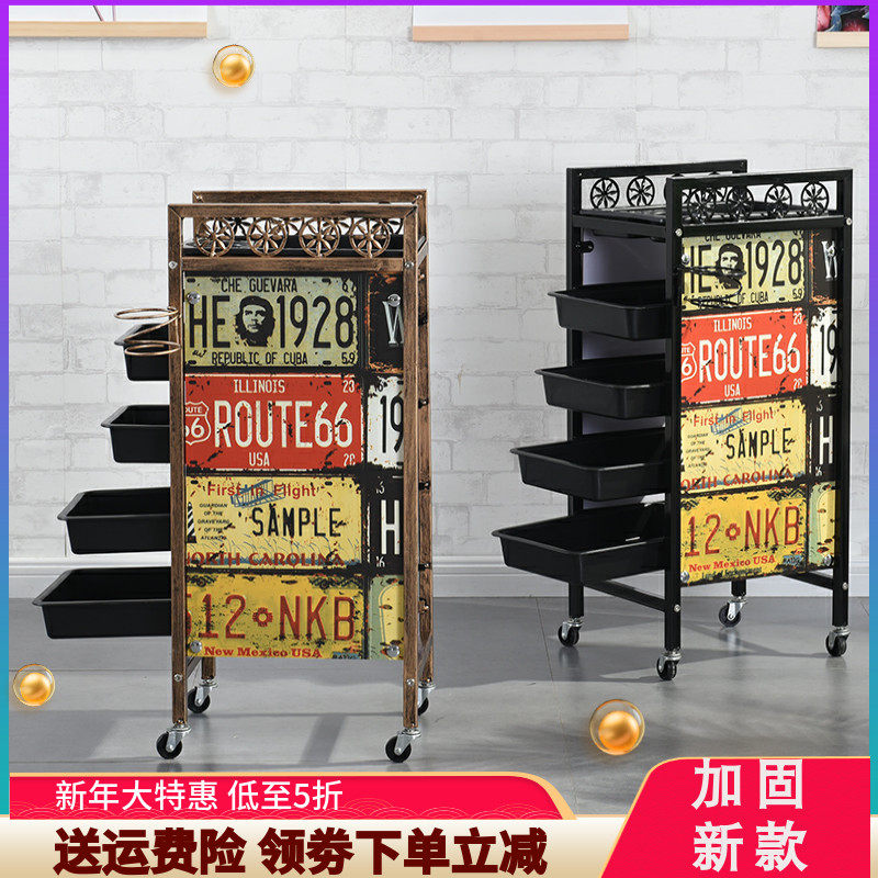 推车理发店五层复古工具推车美发杠车理发店多层