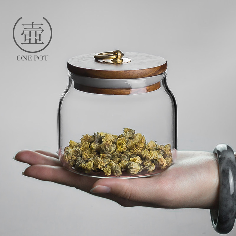 迷你茶叶罐存茶罐 小号茶储存罐 相思木盖子密封罐茶具