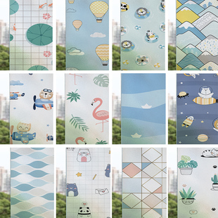 厕所玻璃窗贴纸透光不透明磨砂玻璃纸防窥贴膜卫生间移门窗花贴纸