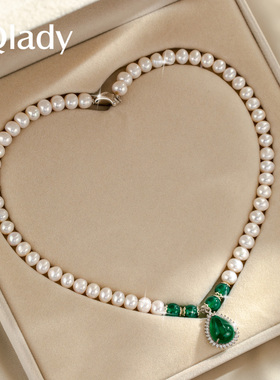 珍珠项链女妈妈款送妈妈送长辈礼物纯银吊坠首饰套装2021年新款