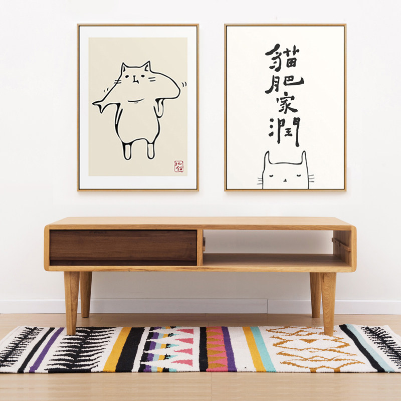 画家密码数字油画动物猫儿童客厅卧室手工手绘填色油彩装饰画