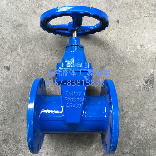 包邮暗杆弹性座封闸阀Z45X橡胶板密封法兰自来水阀水制DN100球铁