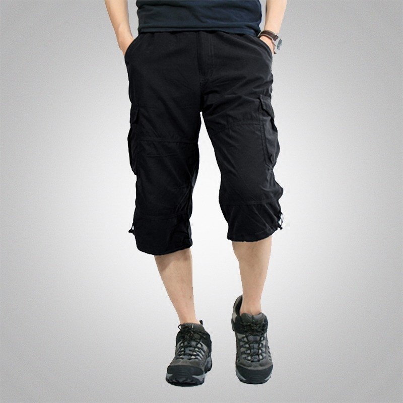 夏季男士七分裤宽松直筒休闲工装短裤潮牌多口袋中裤大码7分短裤,男装,休闲裤,淘宝优惠券,粉丝福利购,淘宝优惠卷