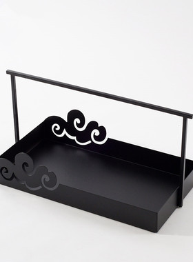 新中式铁艺提盒摆件客厅茶几收纳桌面样板间别墅酒店茶室软装饰品