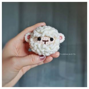 手工编织卷毛羊毛小绵羊挂件可爱萌羊车钥匙扣包包情侣挂饰礼物