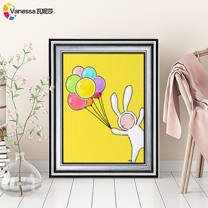数字油彩画儿童油画动物数码填色手工填充简单手绘装饰画