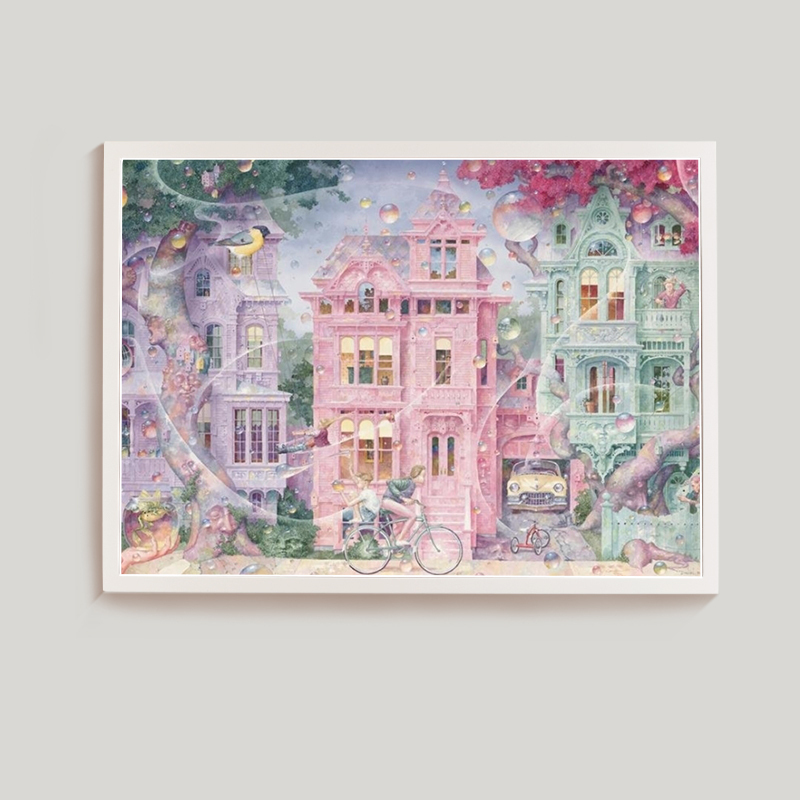 拼图框实木现代简约相框画框挂墙装裱10F00 2000 3000片多规格