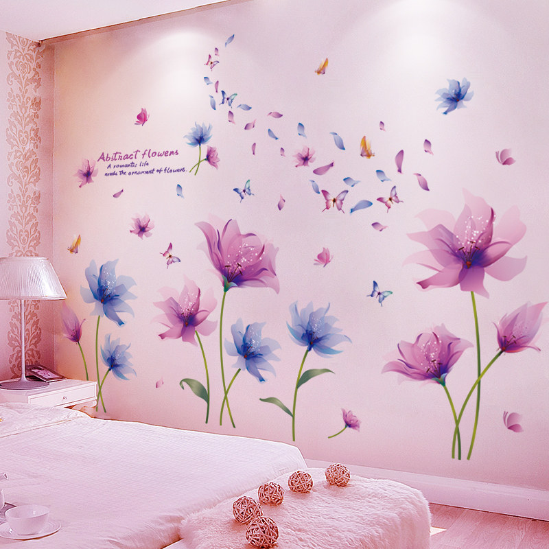 少女墙纸自粘壁纸卧室背景墙贴床头装饰温馨墙花贴纸创意墙面墙画,家居饰品,软装墙贴,淘宝优惠券,粉丝福利购,淘宝优惠卷