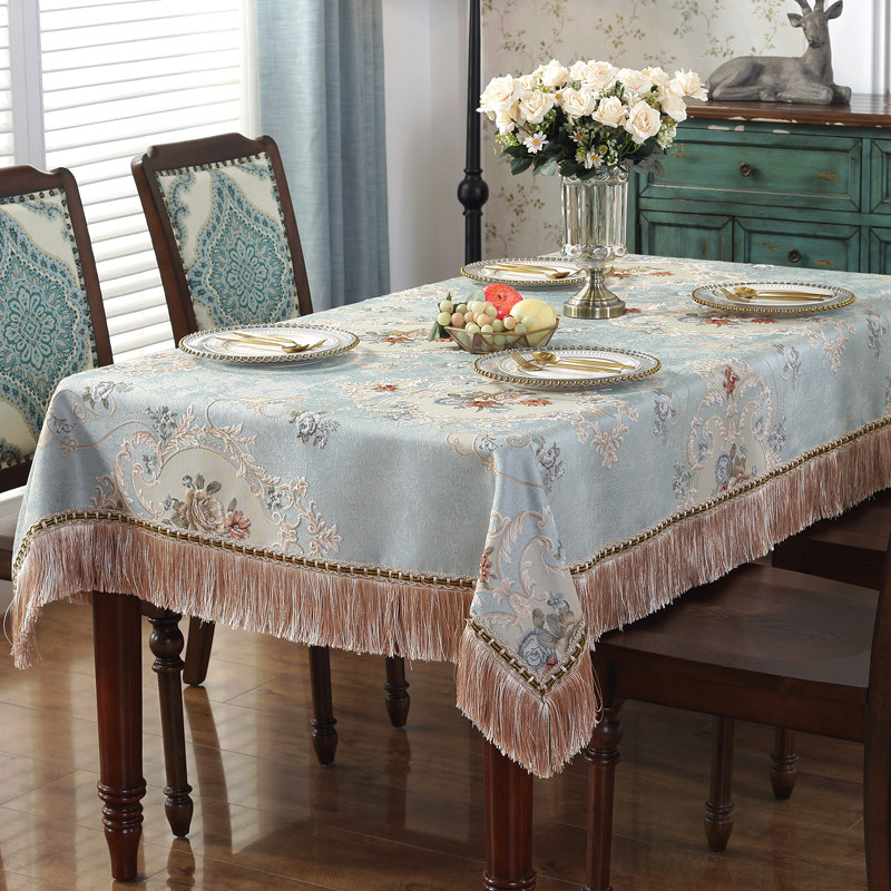 欧式餐桌布加厚提花台布方圆桌布茶几防尘多用盖巾椅垫椅背套套装,居家布艺,桌布,淘宝优惠券,粉丝福利购,淘宝优惠卷