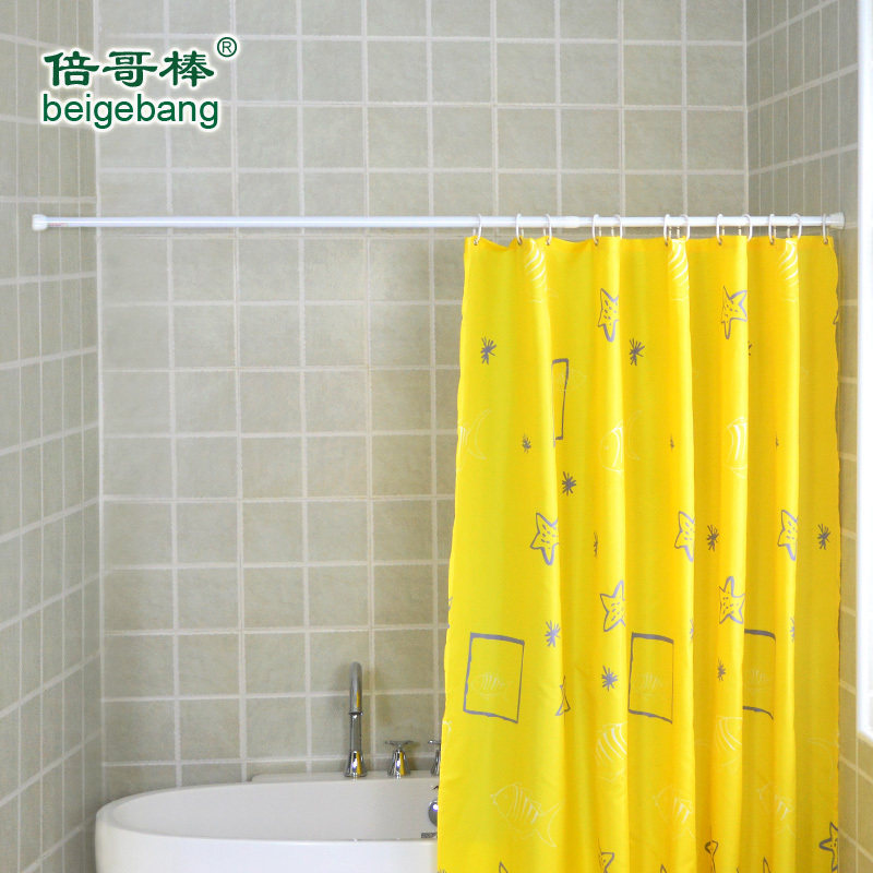 倍哥棒浴帘杆免打伸缩杆晾衣杆浴室撑杆帘杆免安直杆型