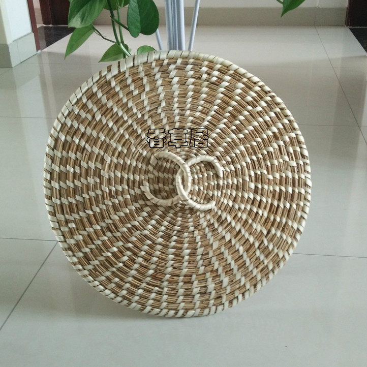 芦苇手工草编平锅盖草帽盖柴锅炖鸡鱼火锅灶台大铁锅通用锅盖